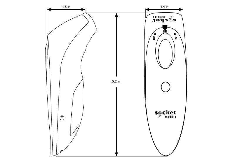 SocketScan 700 Series Dimensions